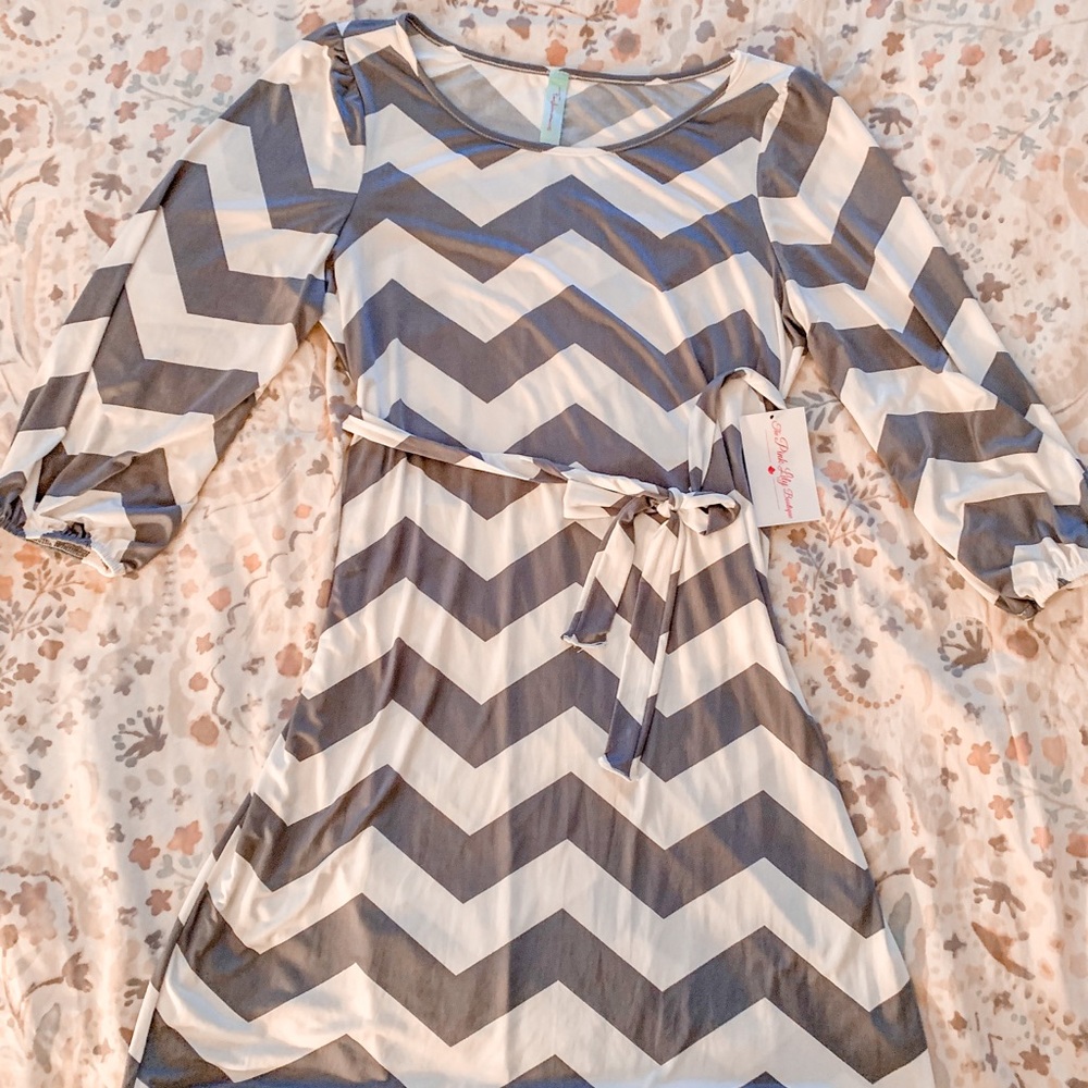 NWT Chevron Dress from the Pink Lilly Boutique